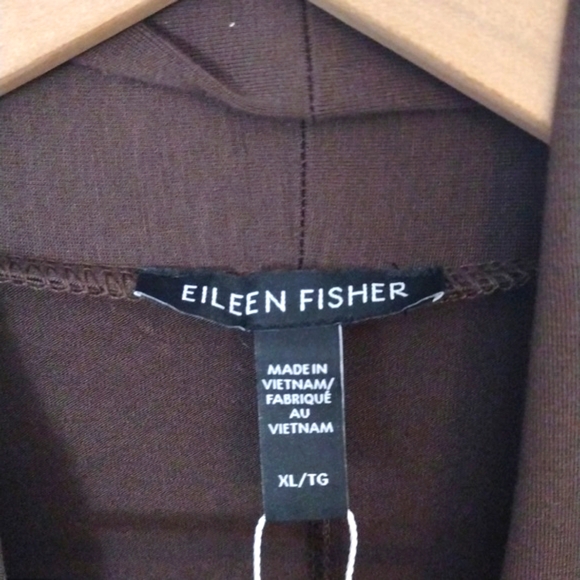 Brown Cardigan Jacket XL w/ Pockets  Sustainable TENCEL Elieen Fisher NWT - Picture 10 of 14